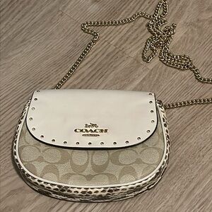 Coach White and Tan Women's Bag